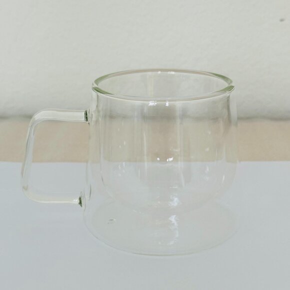 Four New LEMONSODA Double Walled Glass Coffee Drink Mug with Handle, 250 mL - Picture 6 of 9